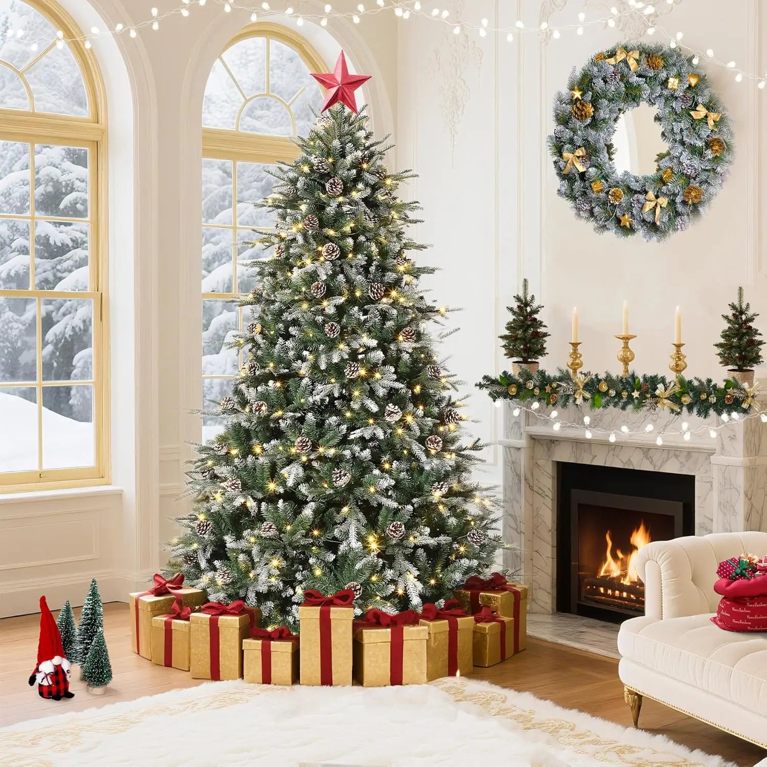 Flocked Christmas Artificial Tree