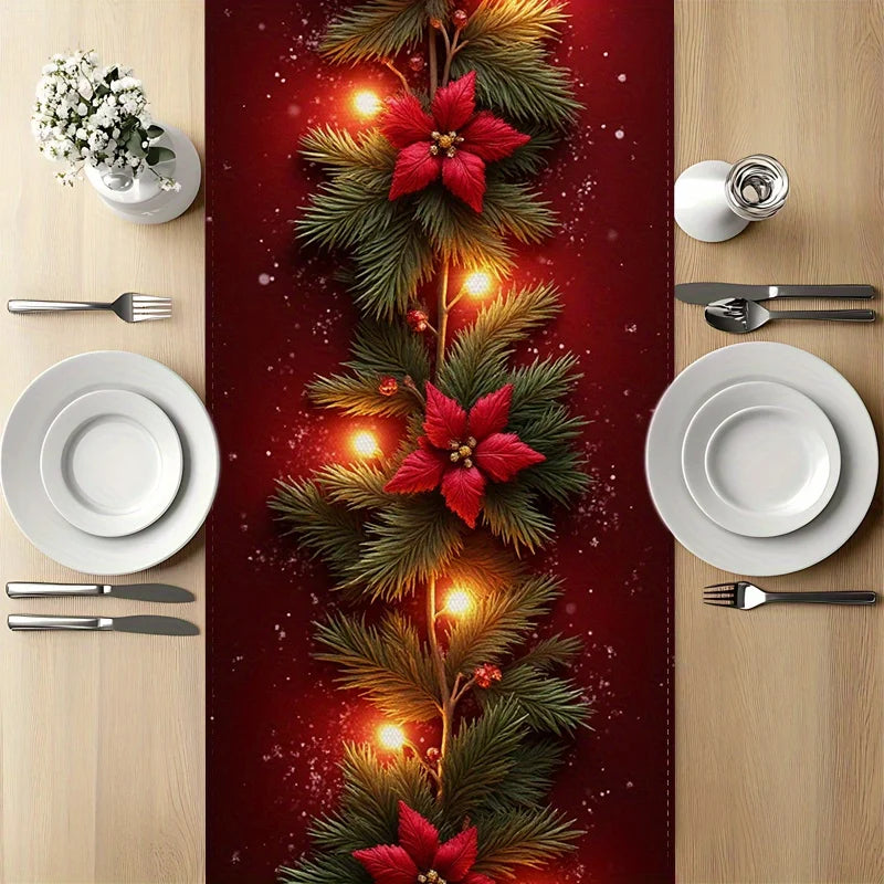 Christmas Mantel Scarf Table