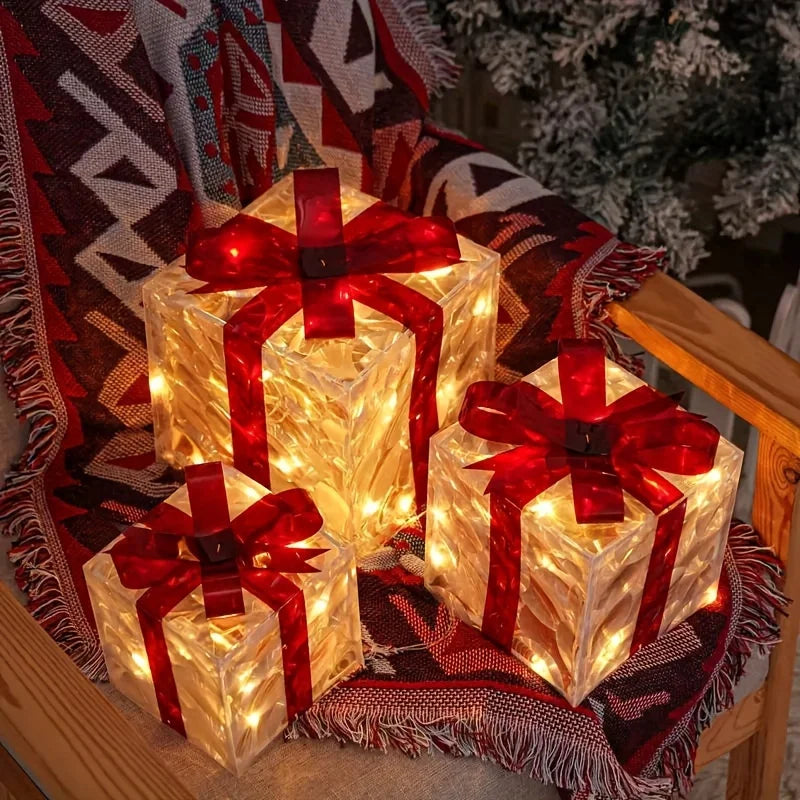 3 Sets Of Christmas LED Light Cubes