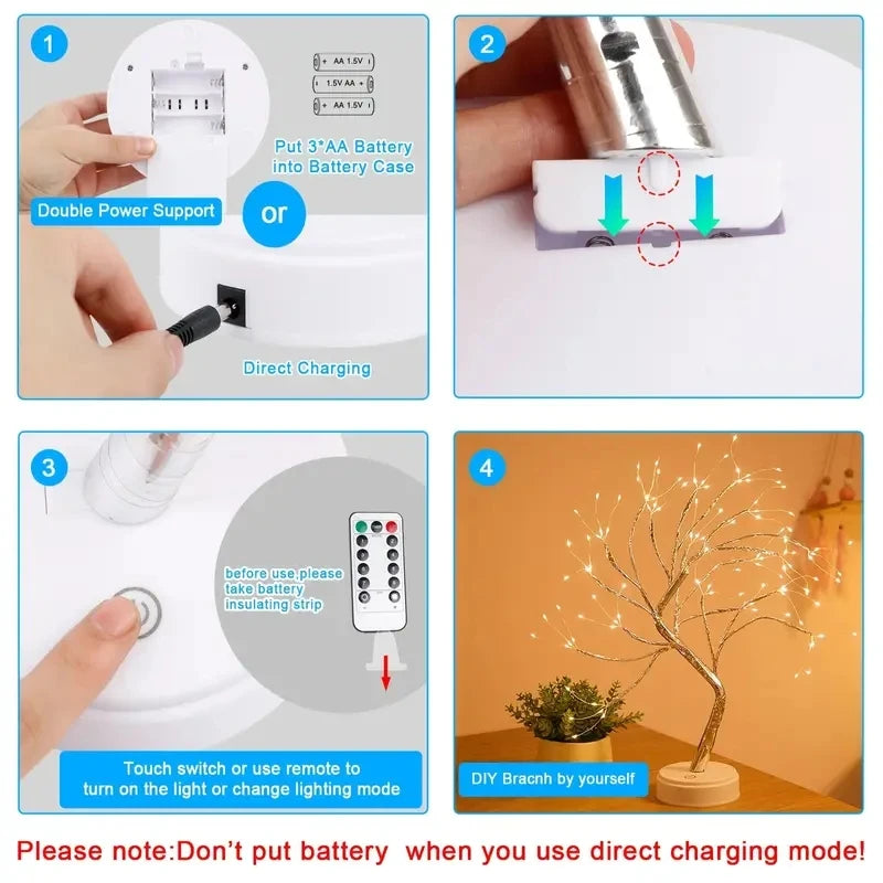Tabletop Bonsai Tree Light With Remote