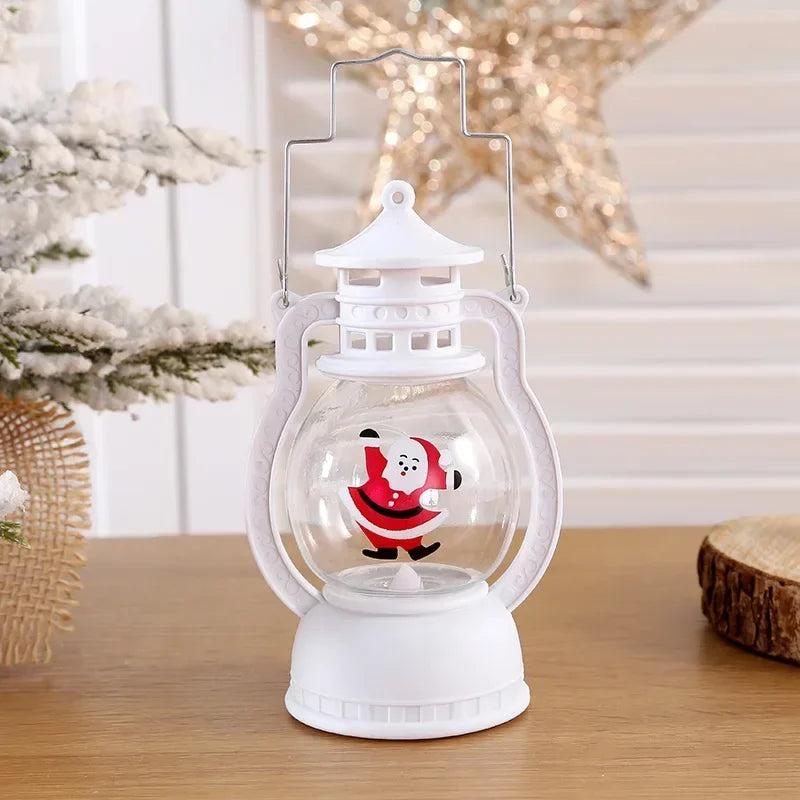 LED Lantern Lights Santa Claus