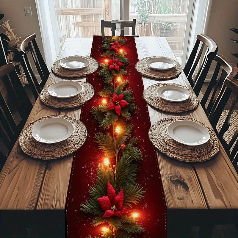 Christmas Mantel Scarf Table