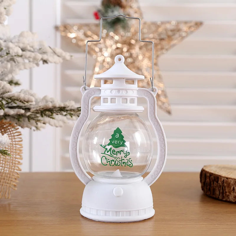 LED Lantern Lights Santa Claus