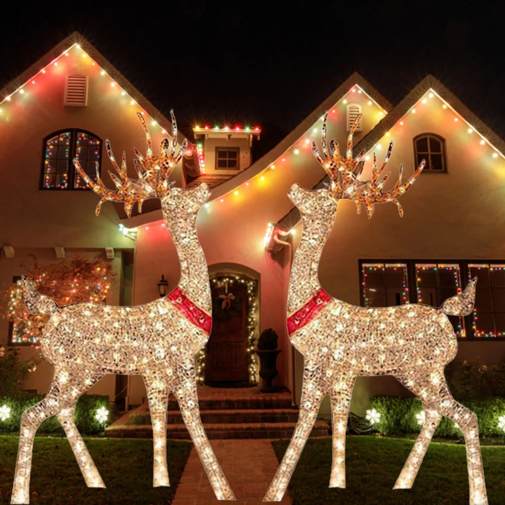 Lighted Christmas Deer Outdoor Decoration