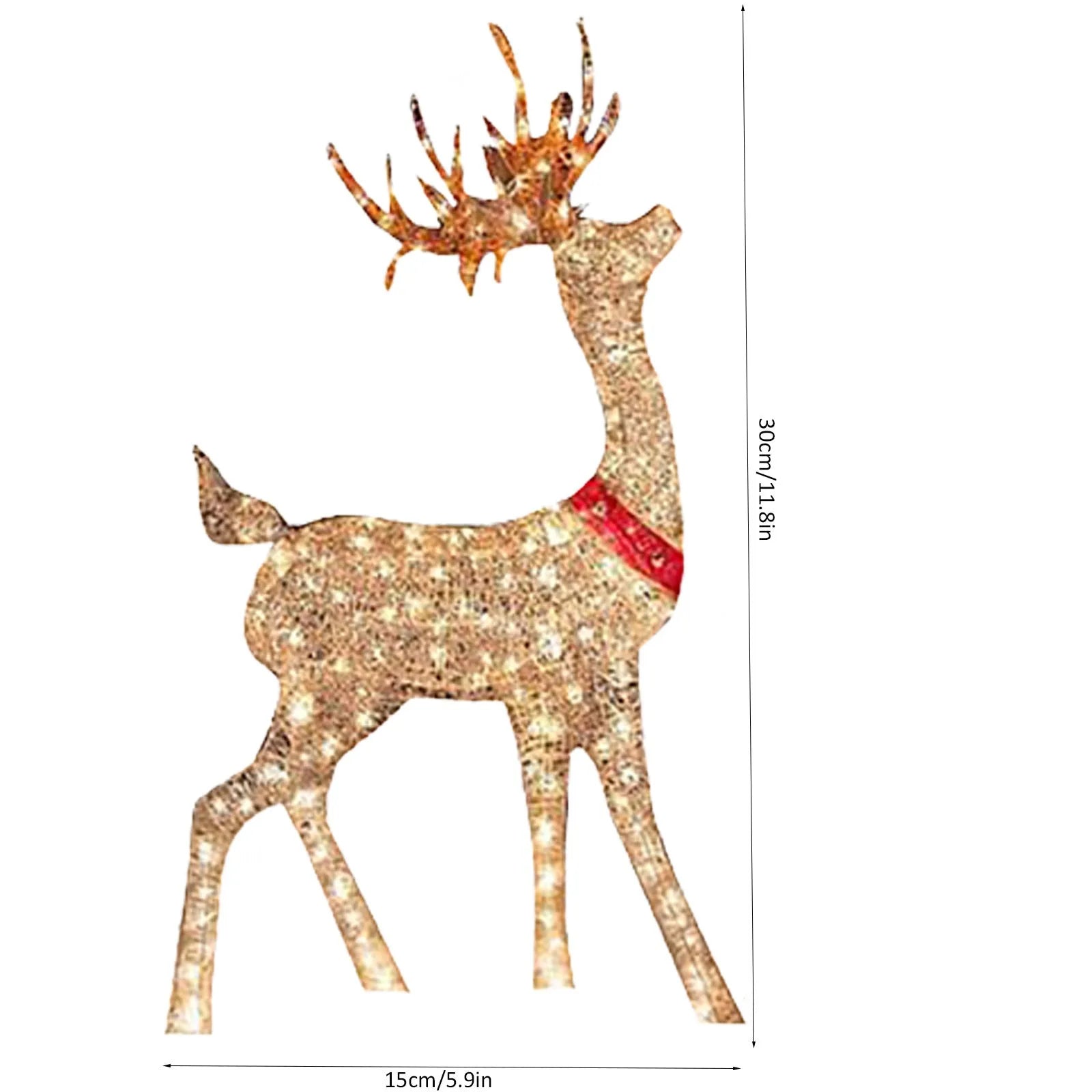 Lighted Christmas Deer Outdoor Decoration
