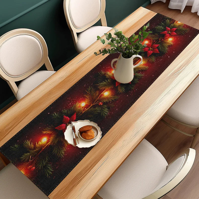 Christmas Mantel Scarf Table