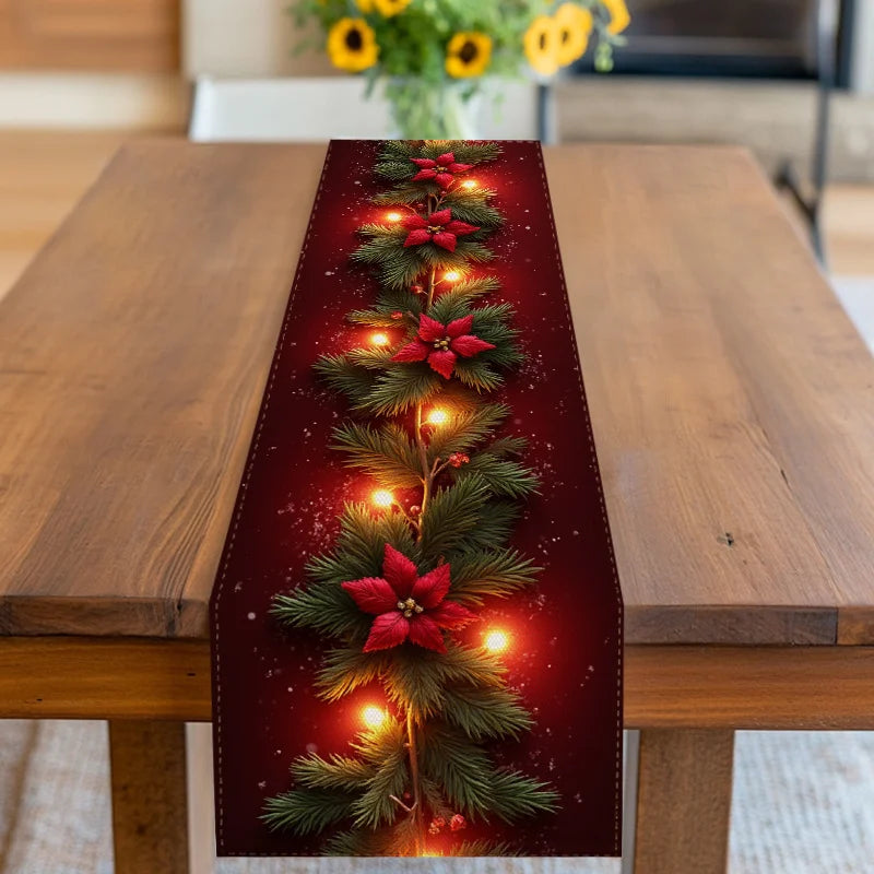 Christmas Mantel Scarf Table