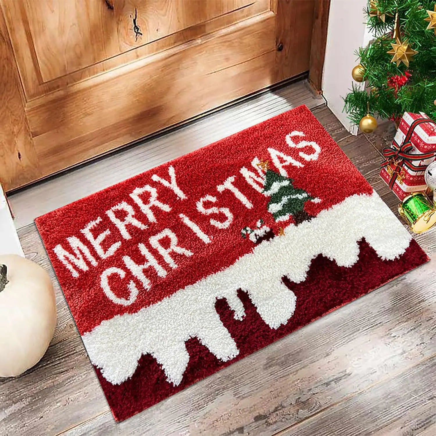 Christmas Door Carpet Home Decor Foot Mat