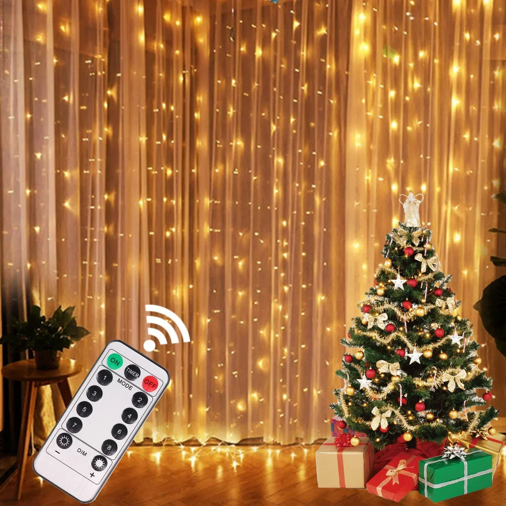 Christmas Lights Curtain  Decorations For Home 2025