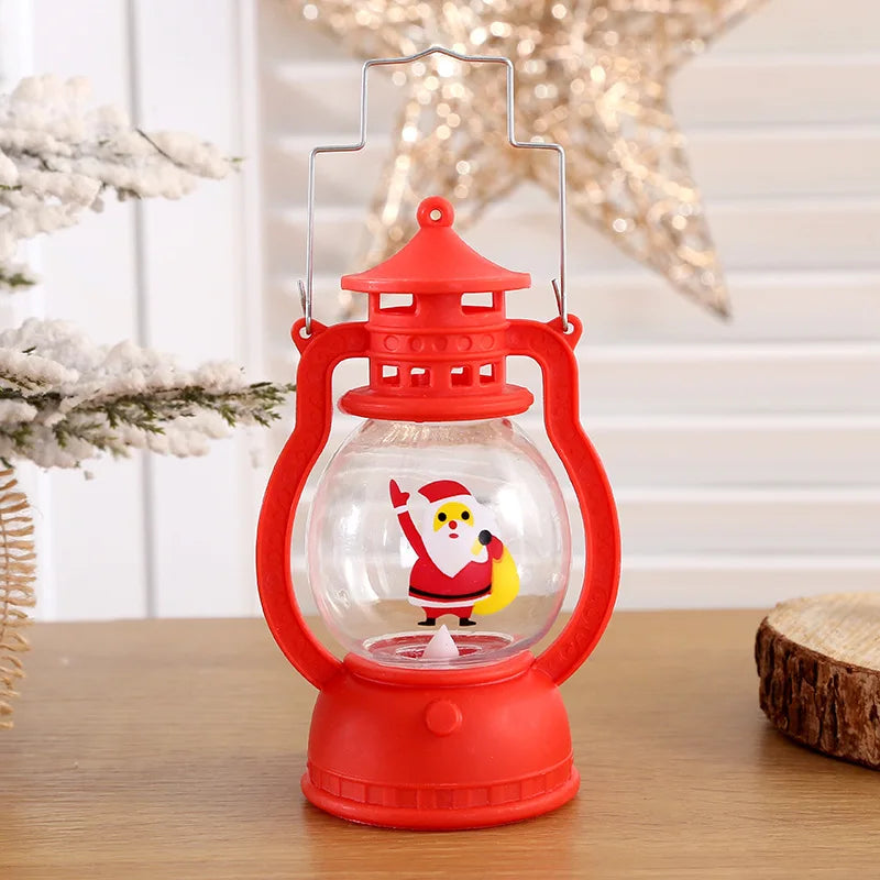 LED Lantern Lights Santa Claus