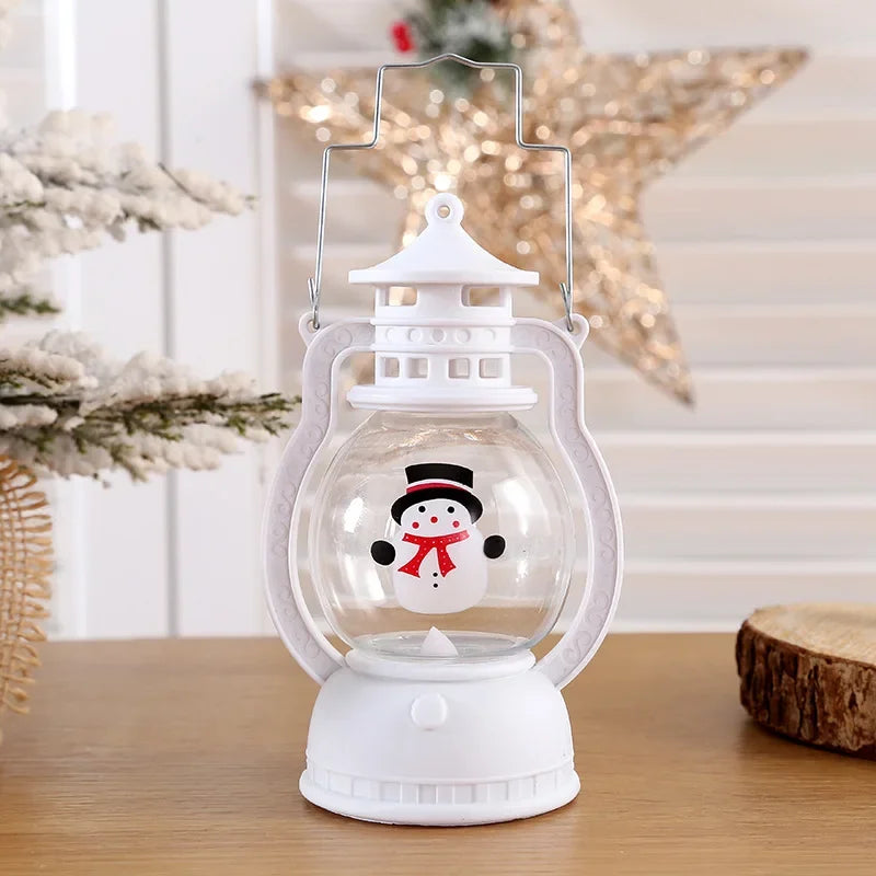 LED Lantern Lights Santa Claus