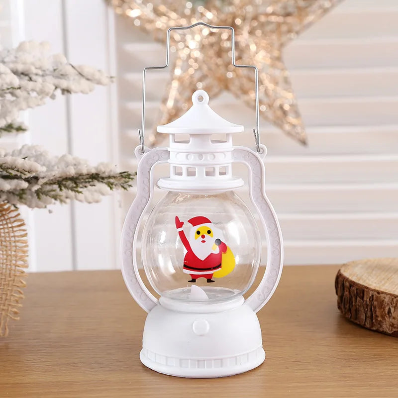 LED Lantern Lights Santa Claus