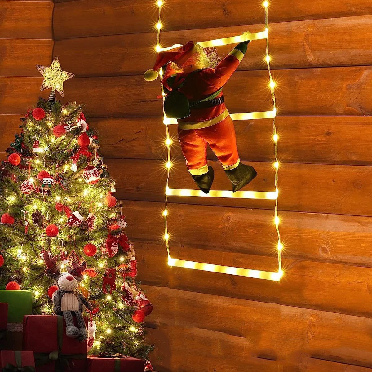 2m/3m Santa Claus ladder light