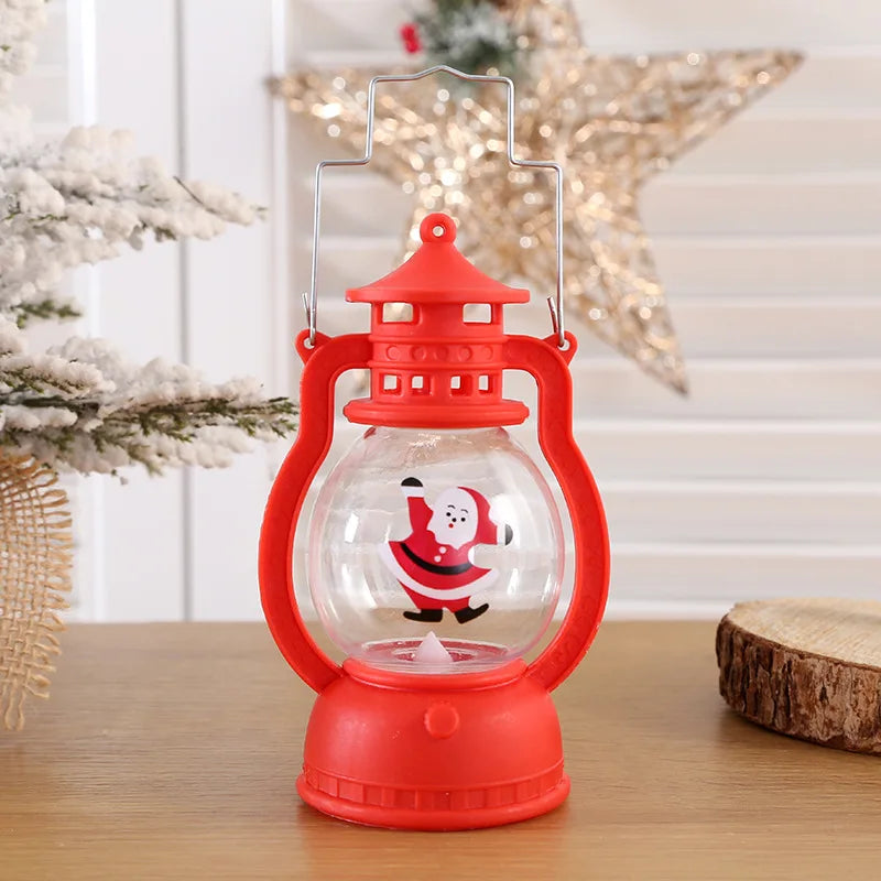 LED Lantern Lights Santa Claus